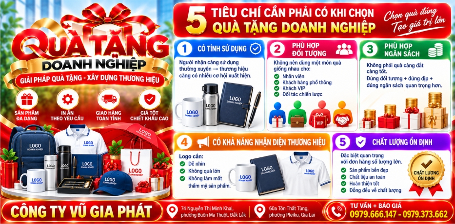 5 tiêu chí cần có khi chọn quà tặng doanh nghiệp