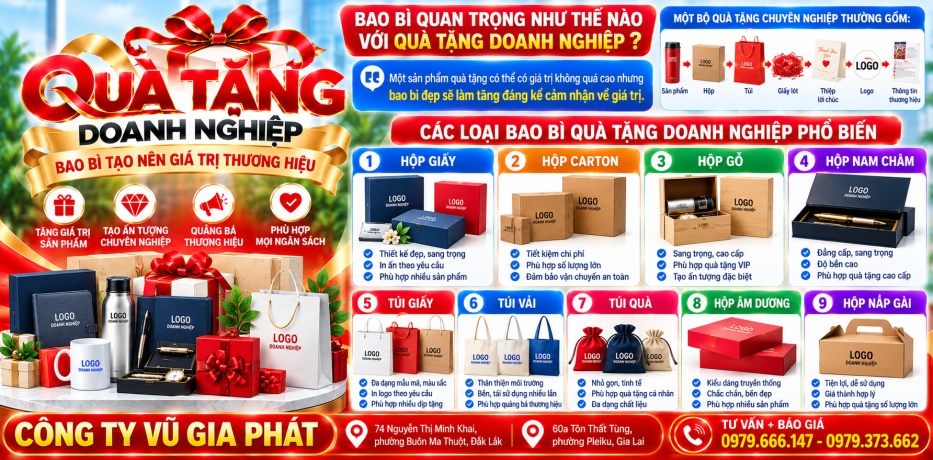 Bao bì đẹp giúp quà tặng doanh nghiệp nâng cao giá trị sản phẩm
