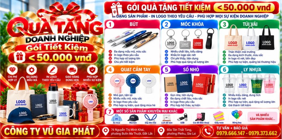 Gói quà tặng tiết kiệm cho doanh nghiệp