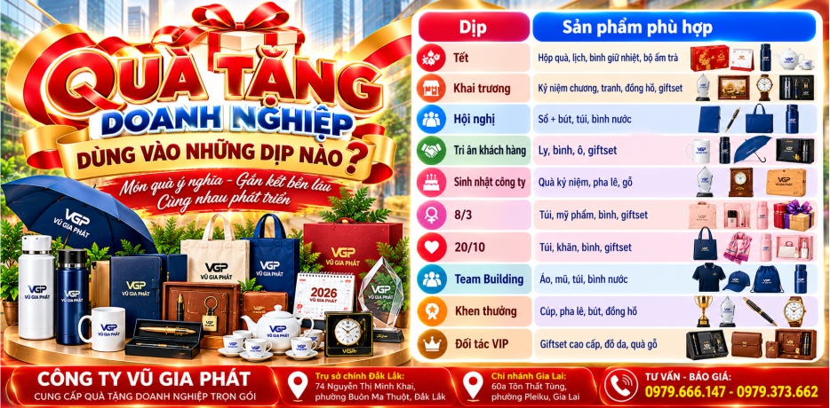 Nên dùng quà tặng doanh nghiệp vào những dịp lễ nào