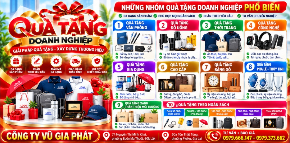 Những nhóm quà tặng doanh nghiệp đang phổ biến